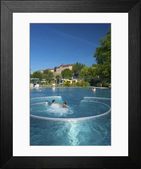 Framed Print : Open-Air Bath in Meersburg, Lake Constance, Baden-Wuerttemberg, Germany Framed Print : Open-Air Bath in Meersburg, Lake Constance, Baden-Wuerttemberg, Germany
