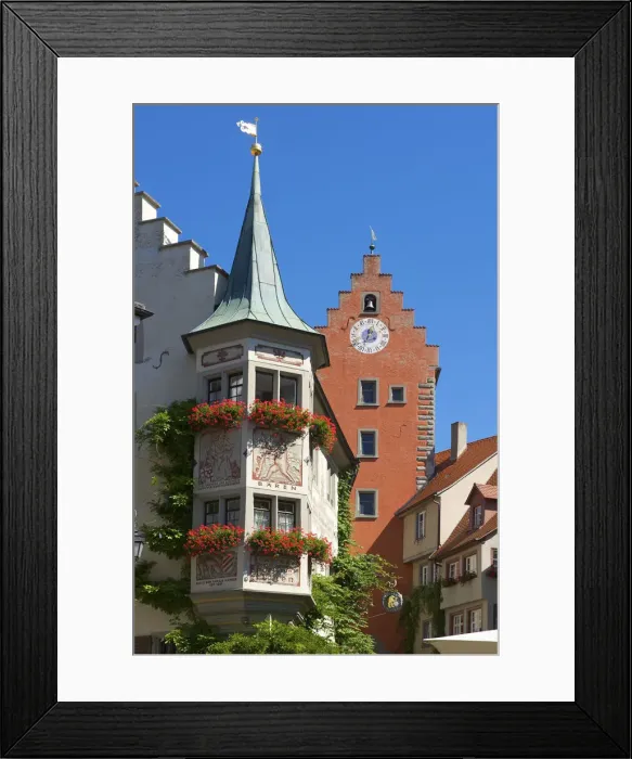 Framed Print : Old town of Meersburg, Lake Constance, Baden-Wuerttemberg, Germany Framed Print : Old town of Meersburg, Lake Constance, Baden-Wuerttemberg, Germany