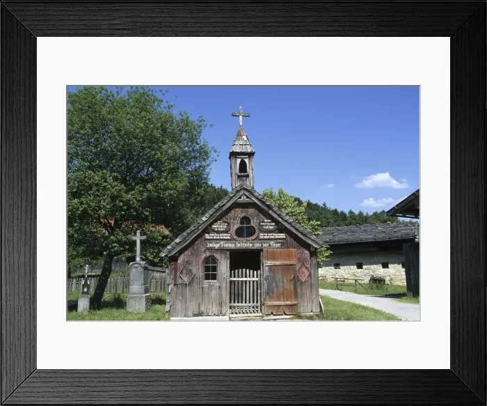 Framed Print : Open Air Museum Tittling, Bavarian Forest, Bavaria, Germany