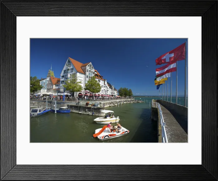 Framed Print : Harbour of Friedrichshafen, Lake Constance, Baden-Wuerttemberg, Germany Framed Print : Harbour of Friedrichshafen, Lake Constance, Baden-Wuerttemberg, Germany