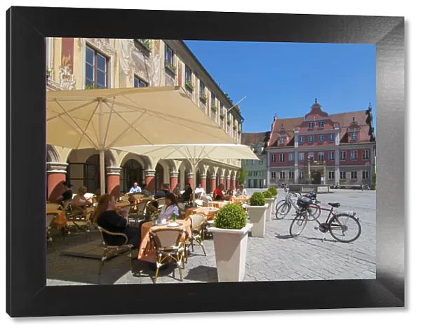 Street Cafe, Steuerhaus, Memmingen, Allgaeu, Bavaria, Germany