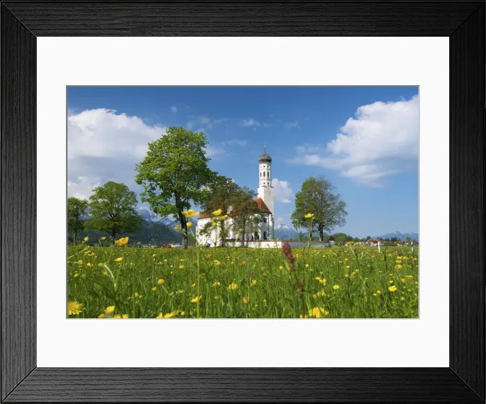 Framed Print : Saint Coloman near to Fuessen, Allgaeu, Bavaria, Germany Framed Print : Saint Coloman near to Fuessen, Allgaeu, Bavaria, Germany