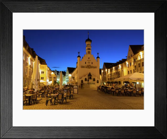 Framed Print : Townhall in Kempten, Allgaeu, Bavaria, Germany