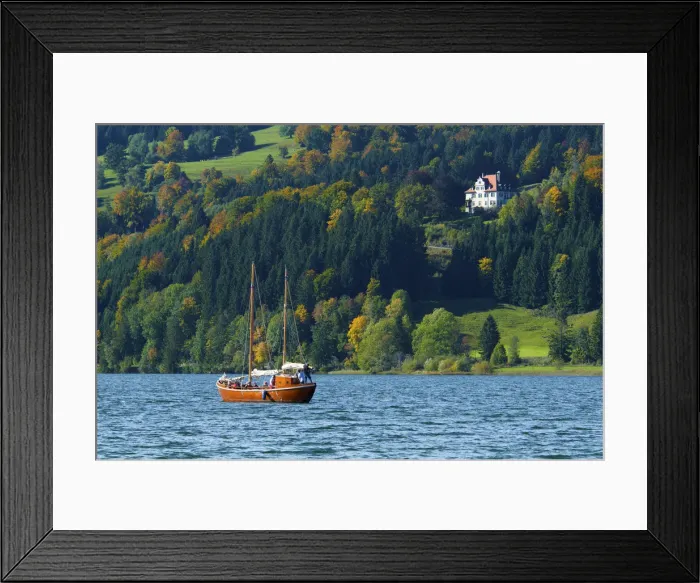 Framed Print : Boat Trip on Lake Alpsee, Allgaeu, Bavaria, Germany Framed Print : Boat Trip on Lake Alpsee, Allgaeu, Bavaria, Germany