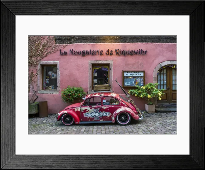Framed Print : Classic VW, Riquewihr, Alsace, France Framed Print : Classic VW, Riquewihr, Alsace, France