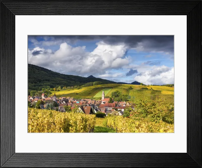 Framed Print : View over Riquewihr, Alsace, France