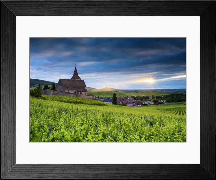 Framed Print : Sunrise over Hunawihr, Alsace, France Framed Print : Sunrise over Hunawihr, Alsace, France