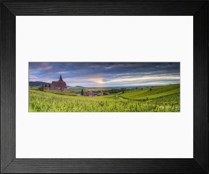 Framed Print : Sunrise over Hunawihr, Alsace, France Framed Print : Sunrise over Hunawihr, Alsace, France