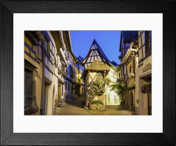 Framed Print : Eguisheim at Night, Alsace, France
