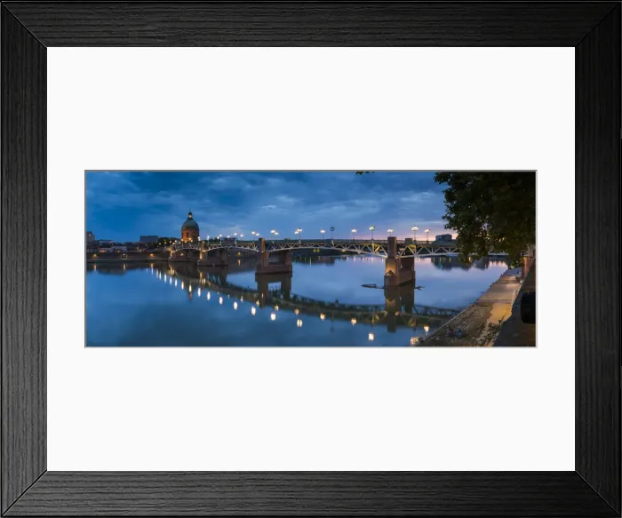 Framed Print : Pont St. Pierre at Night, Toulouse, Languedoc, France Framed Print : Pont St. Pierre at Night, Toulouse, Languedoc, France