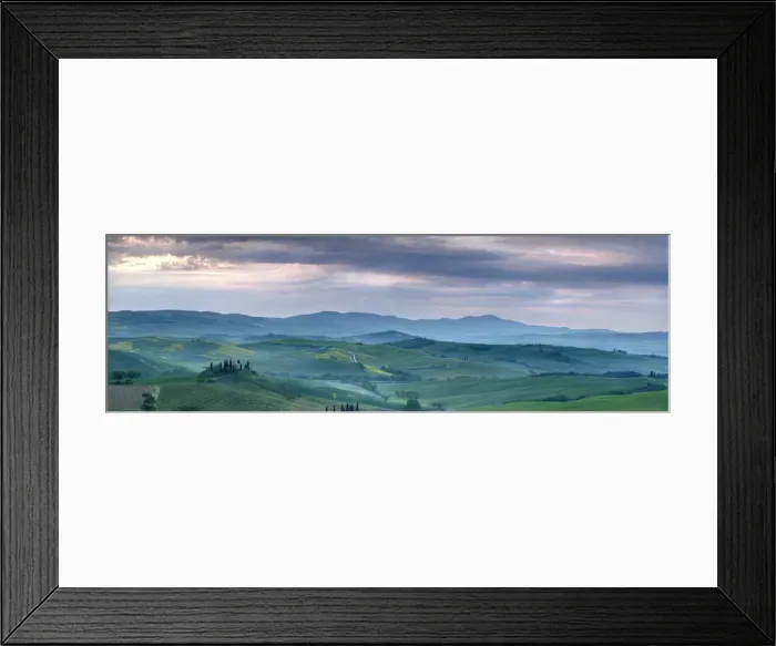 Framed Print : Belvedere at dawn, Valle de Orcia, Tuscany, Italy Framed Print : Belvedere at dawn, Valle de Orcia, Tuscany, Italy