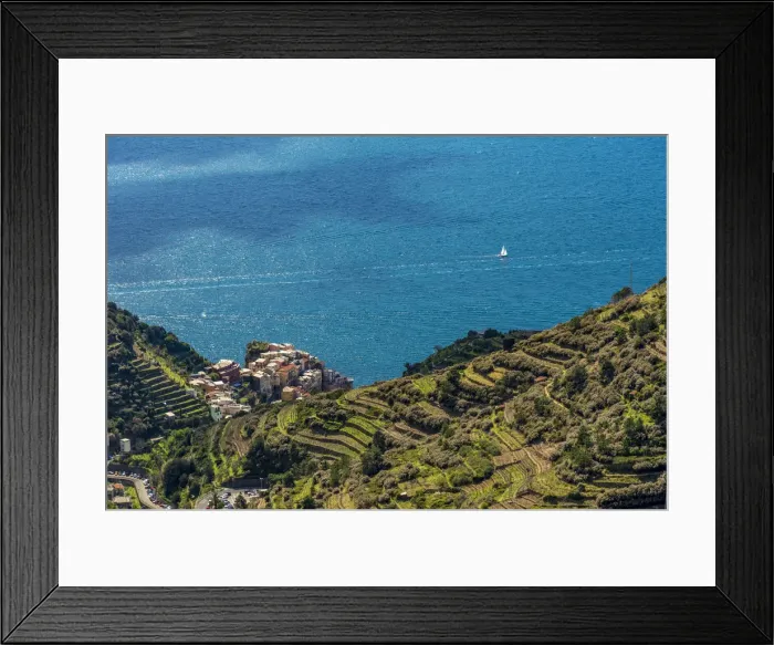 Framed Print : Europe, Italy, Liguria. View over Manarola, Cinque Terre Framed Print : Europe, Italy, Liguria. View over Manarola, Cinque Terre