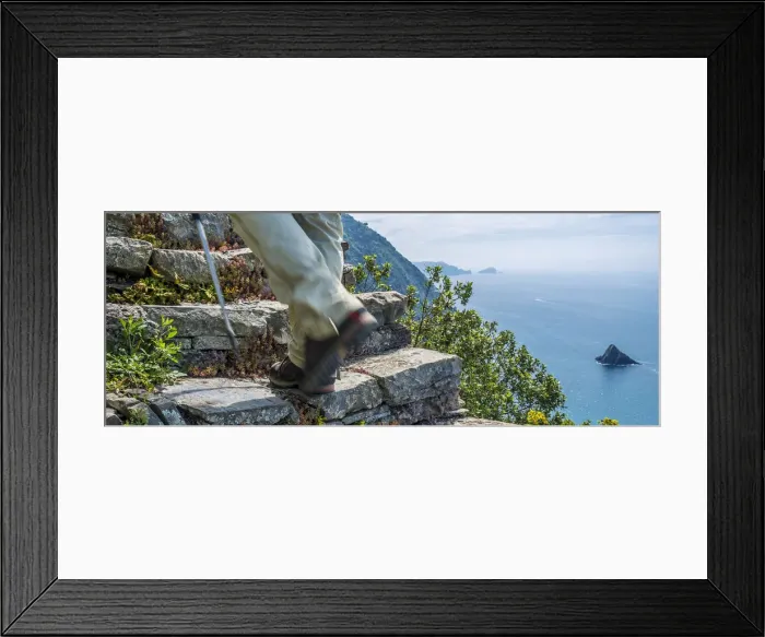 Framed Print : Europe, Italy, Liguria. Hiking in the cinque Terre Framed Print : Europe, Italy, Liguria. Hiking in the cinque Terre