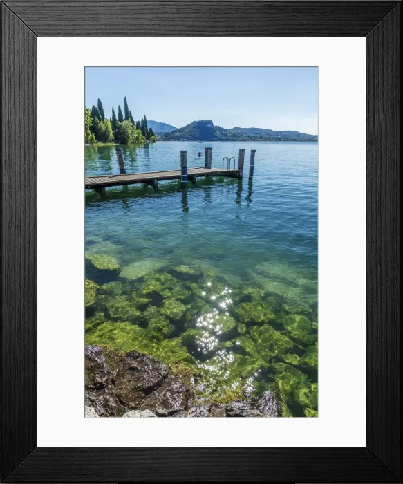 Framed Print : Europe, Italy, Veneto. Jetty of Punta San Vigilio at Garda lake Framed Print : Europe, Italy, Veneto. Jetty of Punta San Vigilio at Garda lake