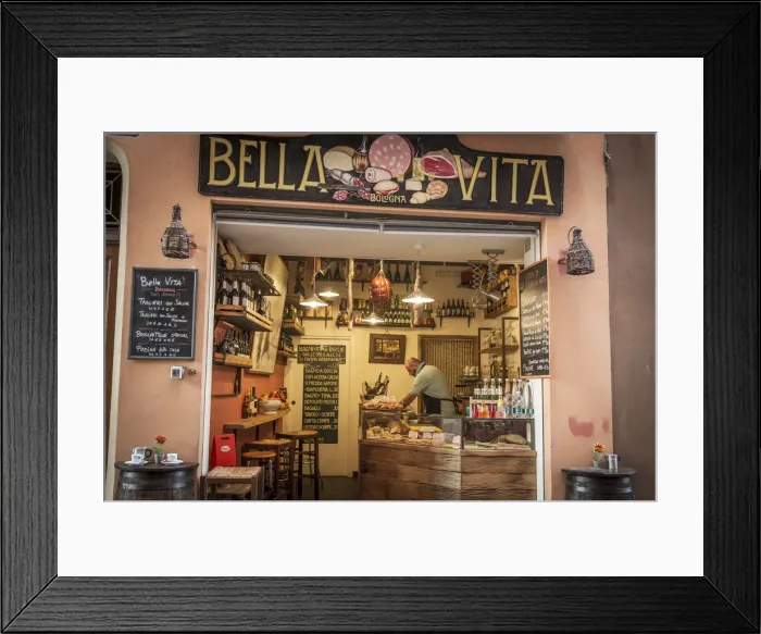 Framed Print : Europe, Italy, Emilia-Romagna. Osteria in Bologna Framed Print : Europe, Italy, Emilia-Romagna. Osteria in Bologna