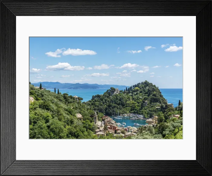 Framed Print : Europe, italy, Liguria. View over Portofino