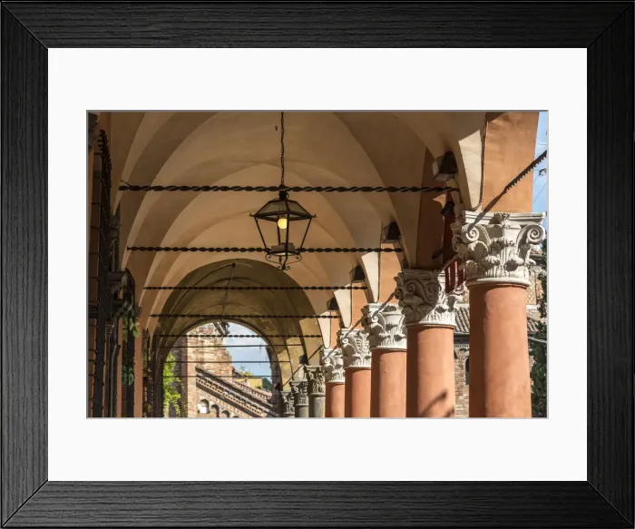 Framed Print : Europe, Italy, Emilia-Romagna. Arcades in Bologna Framed Print : Europe, Italy, Emilia-Romagna. Arcades in Bologna