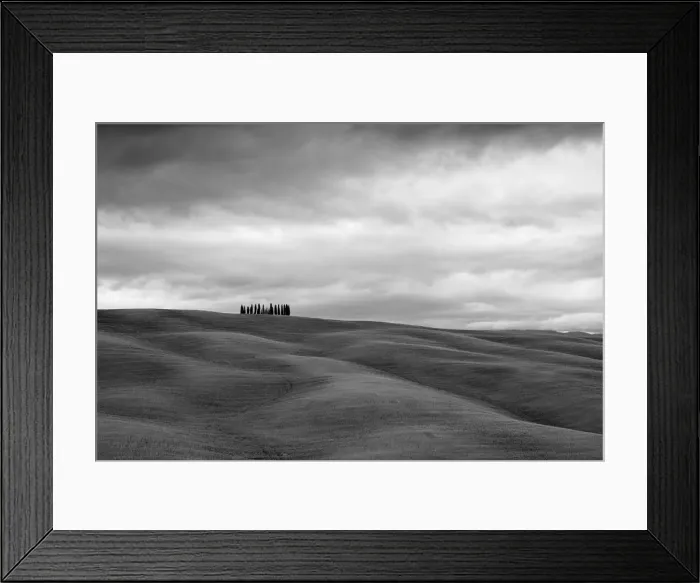 Framed Print : Tuscan landscape, rolling hills with wheat fields and cypress trees, San Quirico Framed Print : Tuscan landscape, rolling hills with wheat fields and cypress trees, San Quirico