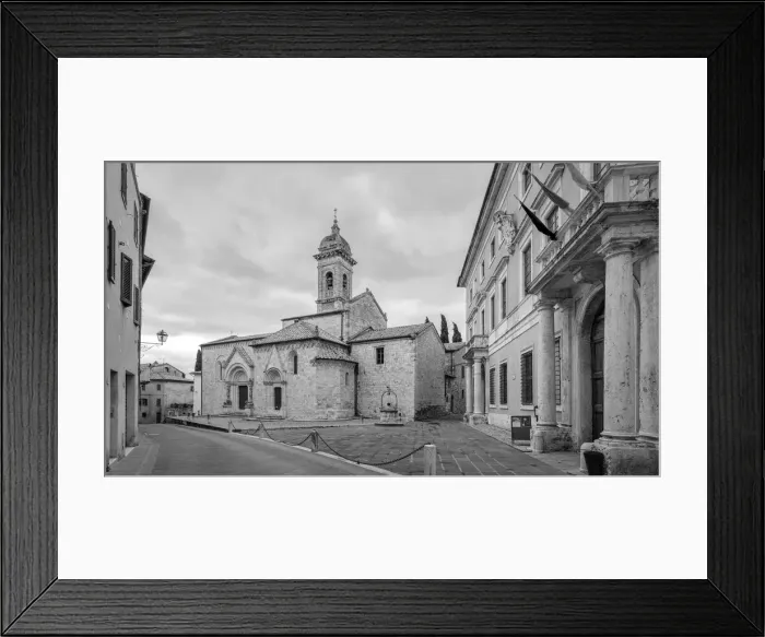 Framed Print : Collegiata dei Santi Quirico e Giulitta church, San Quirico d Orcia, Val d Orcia Framed Print : Collegiata dei Santi Quirico e Giulitta church, San Quirico d Orcia, Val d Orcia