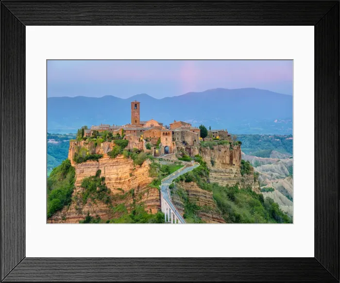 Framed Print : Civita di Bagnoregio at sunset, Bagnoregio, Lazio, Italy, Europe Framed Print : Civita di Bagnoregio at sunset, Bagnoregio, Lazio, Italy, Europe
