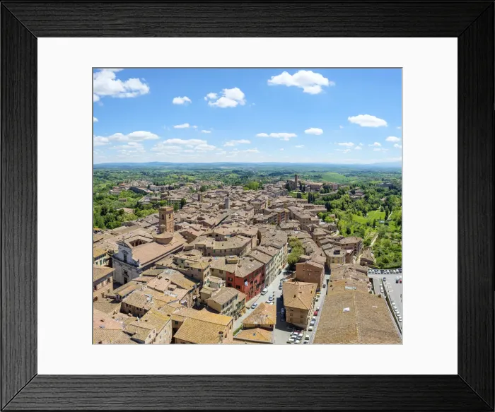 Framed Print : High angle view of buildings in old town. UNESCO World Heritage Site, Siena, Tuscany Framed Print : High angle view of buildings in old town. UNESCO World Heritage Site, Siena, Tuscany