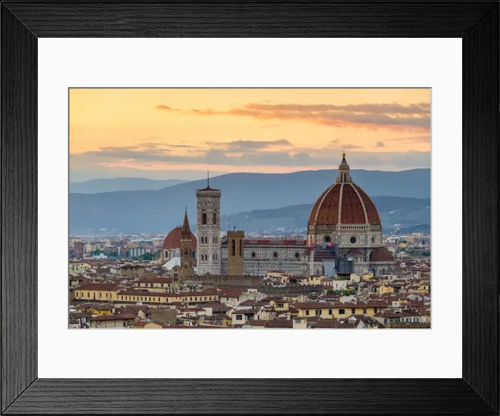 Framed Print : Florence Cathedral (Duomo di Firenze) and buildings in the old town at sunset, Florence Framed Print : Florence Cathedral (Duomo di Firenze) and buildings in the old town at sunset, Florence