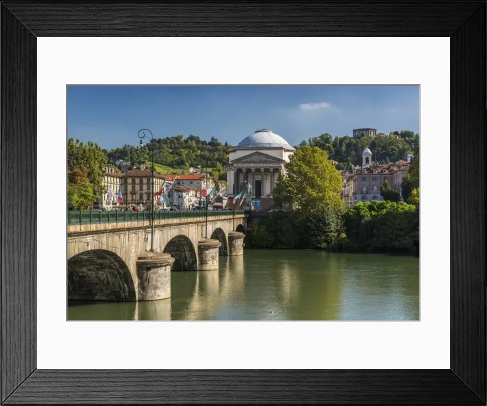 Framed Print : Po River and Gran Madre di Dio neo-classical church, Turin, Piedmont, Italy Framed Print : Po River and Gran Madre di Dio neo-classical church, Turin, Piedmont, Italy