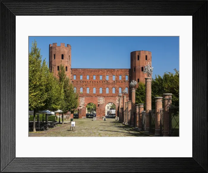 Framed Print : Porta Palatina or Palatine Gate, Turin, Piedmont, Italy