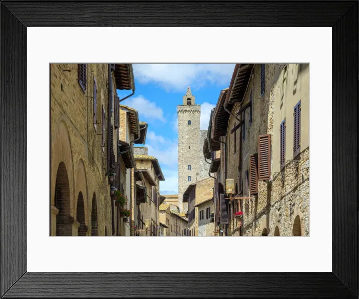 Framed Print : Buildings in the Historic Centre of San Gimignano, UNESCO World Heritage Site, San Framed Print : Buildings in the Historic Centre of San Gimignano, UNESCO World Heritage Site, San