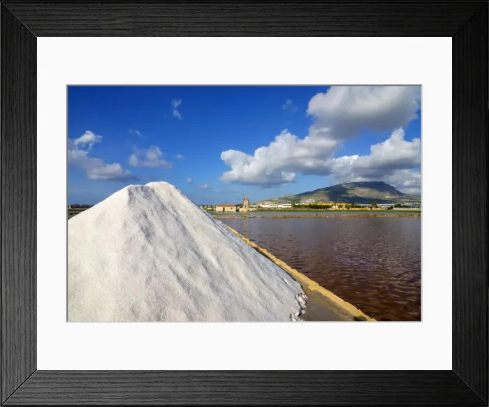 Framed Print : Europe, Italy, Sicily, Trapani, Trapani salt pans Framed Print : Europe, Italy, Sicily, Trapani, Trapani salt pans
