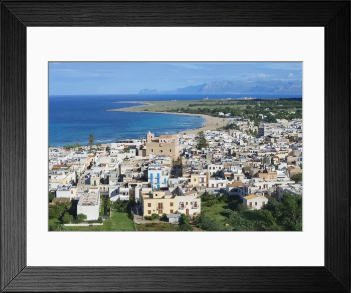 Framed Print : Europe, Italy, Sicily, San Vito Lo Capo, High angle view of San Vito Lo Capo Framed Print : Europe, Italy, Sicily, San Vito Lo Capo, High angle view of San Vito Lo Capo