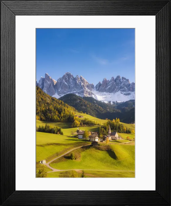 Framed Print : Santa Madgalena in Funes, South Tyrol region, Trentino Alto Adige, Bolzano district Framed Print : Santa Madgalena in Funes, South Tyrol region, Trentino Alto Adige, Bolzano district