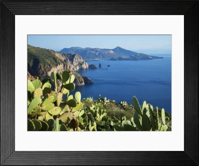 Framed Print : View from Belvedere Quattrocchi, Lipari, Aeolian Islands, UNESCO World Heritage Site Framed Print : View from Belvedere Quattrocchi, Lipari, Aeolian Islands, UNESCO World Heritage Site