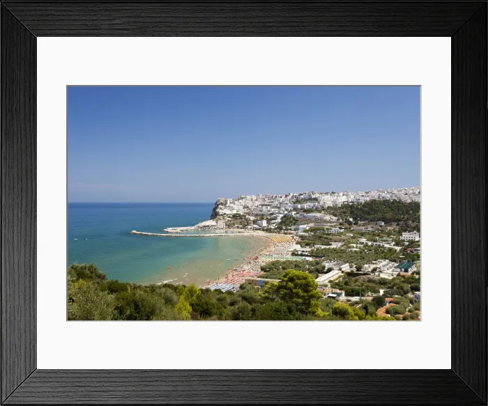 Framed Print : Italy, Italia. Apulia, Puglia. Foggia district, Gargano. Peschici Framed Print : Italy, Italia. Apulia, Puglia. Foggia district, Gargano. Peschici