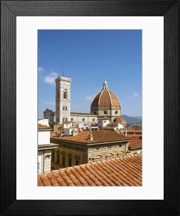 Framed Print : Florence, Tuscany, Italy. View of the Duomo cathedral and city roofs Framed Print : Florence, Tuscany, Italy. View of the Duomo cathedral and city roofs