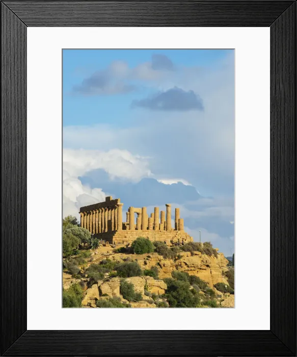 Framed Print : Temple of Juno, Valley of the Temples, Agrigento, Sicily, Italy