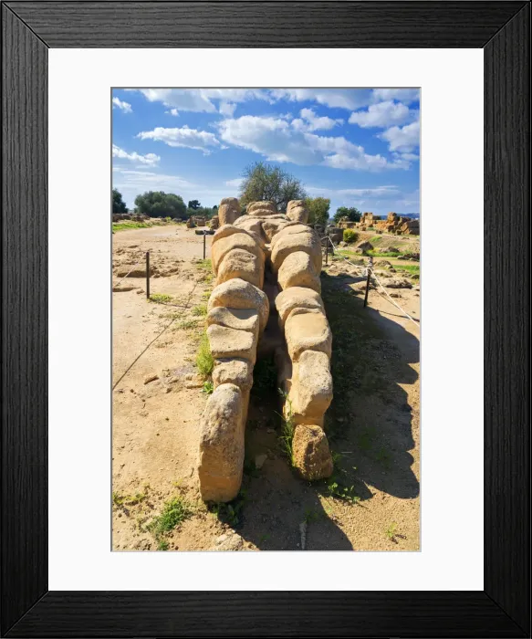 Framed Print : Atlas Statue, Valley of the Temples, Agrigento, Sicily, Italy