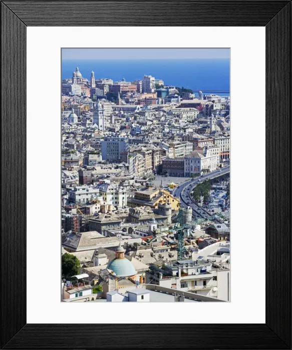 Framed Print : Cityscape, Genoa, Liguria, Italy Framed Print : Cityscape, Genoa, Liguria, Italy