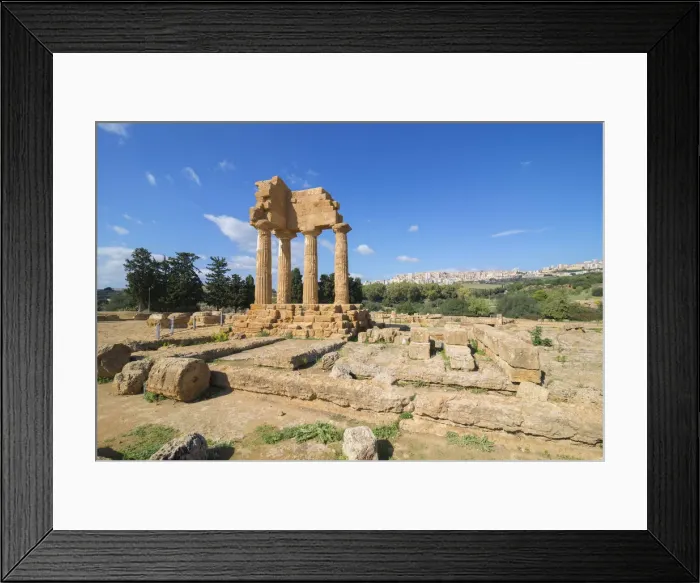 Framed Print : Temple of Castor, Valley of the Temples, Agrigento, Sicily, Italy