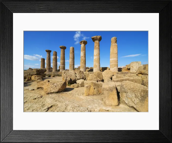 Framed Print : Remains of Temple of Heracles, Valley of the Temples, Agrigento, Sicily, Italy Framed Print : Remains of Temple of Heracles, Valley of the Temples, Agrigento, Sicily, Italy
