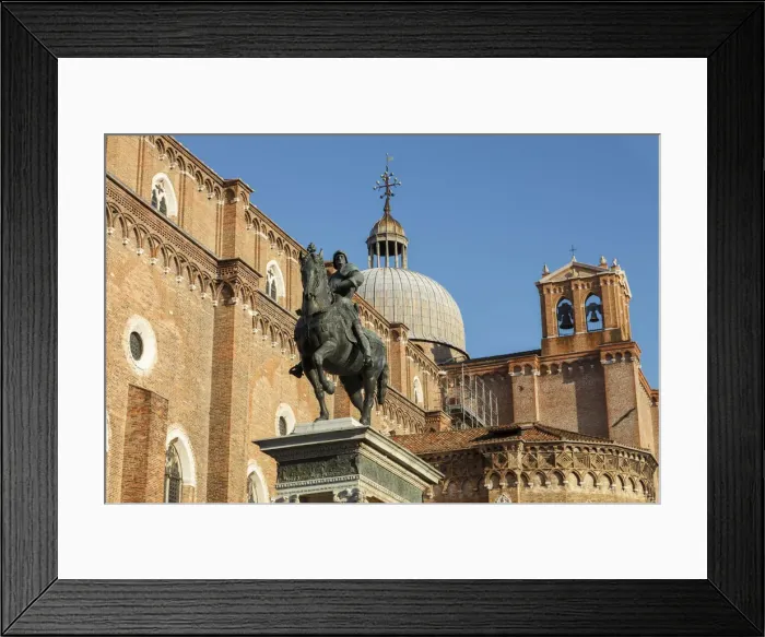 Framed Print : The Equestrian Statue of Bartolomeo Colleoni by Verrocchio on the Campo Santi Giovanni