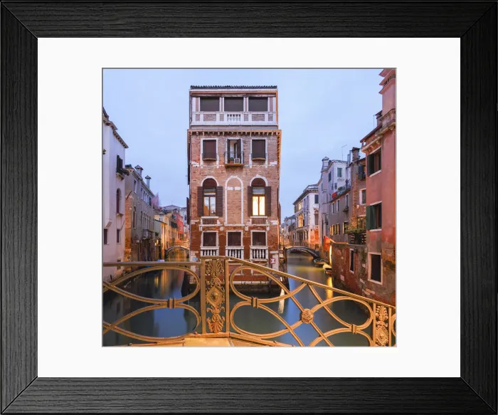 Framed Print : Picturesque View over the Rio de San Giovanni Laterano im Sestiere Castello; Venice Framed Print : Picturesque View over the Rio de San Giovanni Laterano im Sestiere Castello; Venice