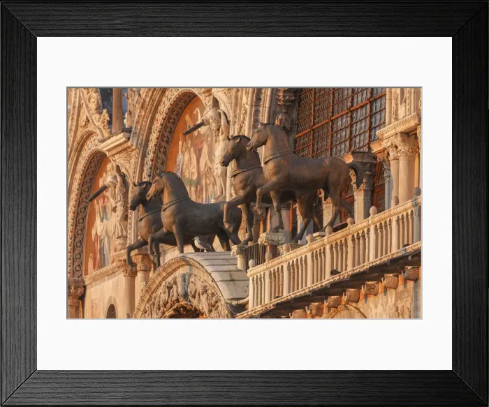 Framed Print : bronze horses of saint mark, Basilica San Marco, St Marks Square, Venice, Veneto Framed Print : bronze horses of saint mark, Basilica San Marco, St Marks Square, Venice, Veneto