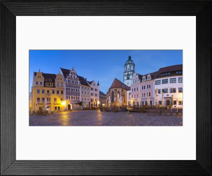 Framed Print : Markt at dawn, Meissen, Saxony, Germany Framed Print : Markt at dawn, Meissen, Saxony, Germany