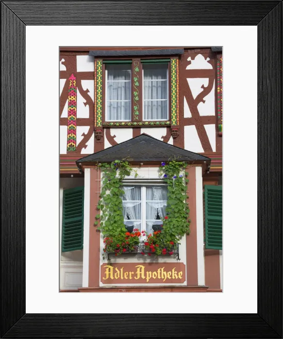 Framed Print : Pharmacy in historic old town, Bernkastel-Kues, Rhineland-Palatinate, Germany Framed Print : Pharmacy in historic old town, Bernkastel-Kues, Rhineland-Palatinate, Germany