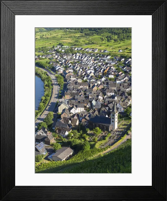 Framed Print : View of River Moselle, Bremm, Rhineland-Palatinate, Germany Framed Print : View of River Moselle, Bremm, Rhineland-Palatinate, Germany