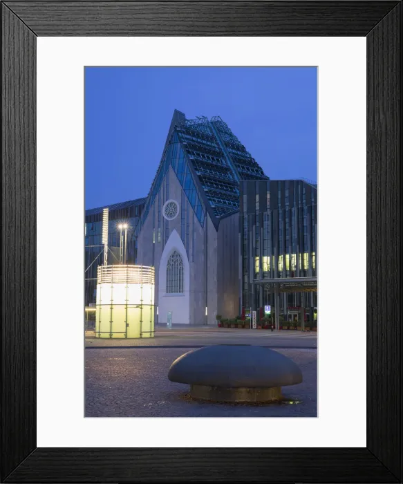 Framed Print : Leipzig University in Augustusplatz at dawn, Leipzig, Saxony, Germany
