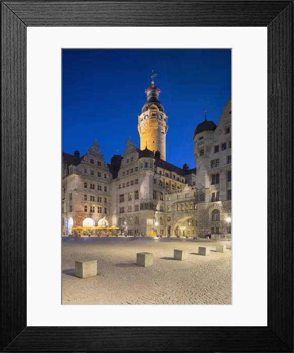 Framed Print : New Town Hall (Neues Rathaus) at dusk, Leipzig, Saxony, Germany Framed Print : New Town Hall (Neues Rathaus) at dusk, Leipzig, Saxony, Germany
