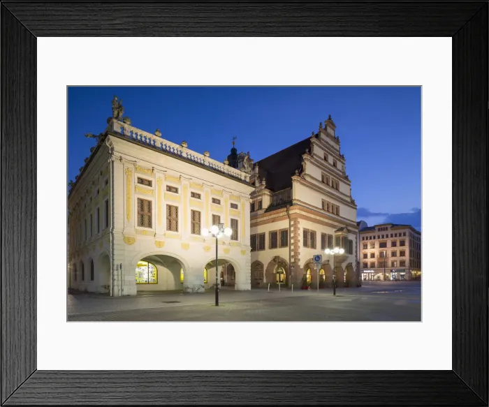 Framed Print : Old Stock Exchange (Alte Borse) and Old Town Hall (Altes Rathaus), Leipzig, Saxony