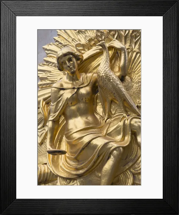 Framed Print : Statue on Commerzbank building, Leipzig, Saxony, Germany Framed Print : Statue on Commerzbank building, Leipzig, Saxony, Germany